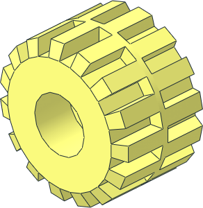 Wheel 14 x 21 Solid Rubber with Axlehole