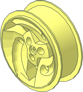 Wheel Rim 30 x 61 with 3 Spokes Swirled