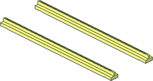 Train Track  4.5V Tapered Straight (Complete w/o End Sleepers)