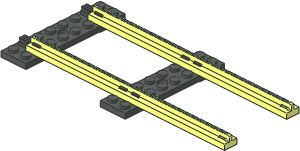 Train Track  4.5V Slotted Straight (Complete)
