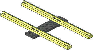 Train Track  4.5V Slotted Straight (Complete w/o End Sleepers)
