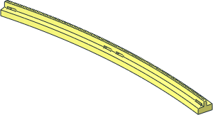 Train Track Slotted Rail Curved Outside