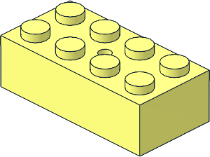 Electric Lightbrick  2 x  4 with Lightbulb (Complete)