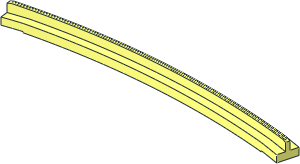 Train Track Tapered Rail Curved Inside