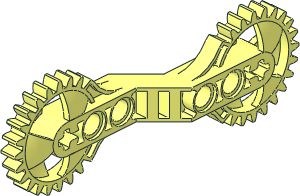 Technic Beam  7 Offset Liftarm with 24 Tooth Gears