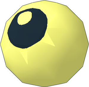 Technic Ball Joint with Axlehole Blind with Black Eye with Pupil Top Left Pattern