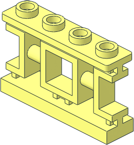 Fence Ornamented  1 x  4 x  2 with Square Lattice