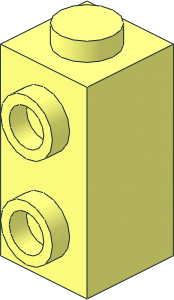 Brick  1 x  1 x  1.667 with Studs on 1 Side