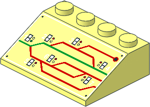 Slope Brick 33  3 x  4 with Train Railyard Switching Pattern