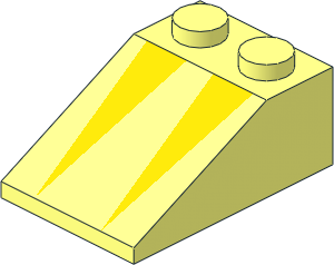 Slope Brick 33  3 x  2 with Yellow Triangles Pattern