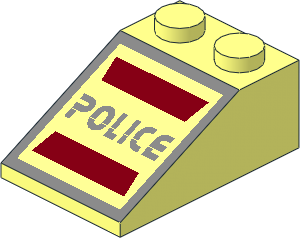 Slope Brick 33  3 x  2 with Space Police I Pattern