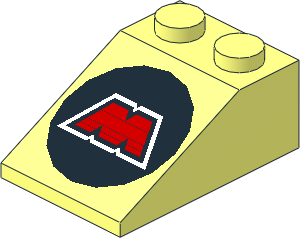 Slope Brick 33  3 x  2 with MTron Logo Pattern