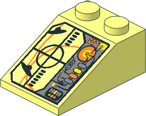 Slope Brick 33  3 x  2 with UFO Pattern