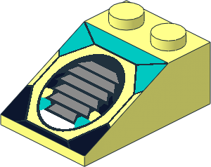 Slope Brick 33  3 x  2 with Louvre Pattern