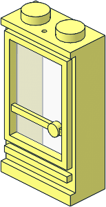 Door  1 x  2 x  3 Left with Solid Stud with Hole (Complete)