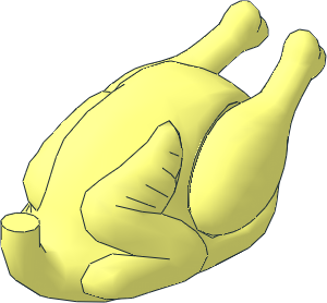 Minifig Food Turkey with Legs (Complete)