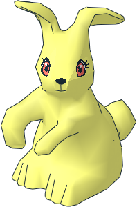 Animal Rabbit with Eyes and Nose Pattern