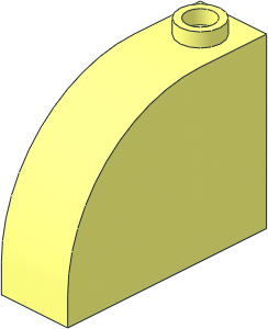 Brick  1 x  3 x  2 Curved Top