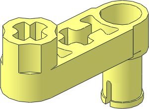 Technic Beam  3 x  0.5 Liftarm with Boss and Pin with Open Central Axle Hole