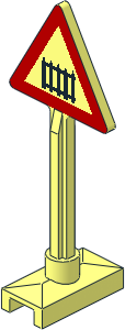 Roadsign Triangular Type 1 with Level Crossing Large Pattern