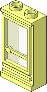Door  1 x  2 x  3 Right with Open Stud without Hole (Complete)