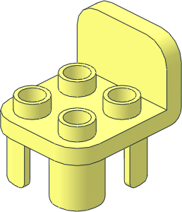Duplo Chair with  4 Studs and Rounded Backrest