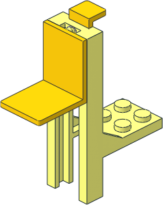 Forklift  2 x  7 (Complete) Yellow Forks (Up Position)