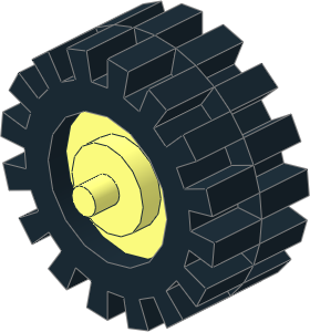 Wheel Centre with Stub Axles with Tyre  6/ 50 x  8 Offset Tread