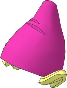 Minifig Hat Elf with Pointy Ears with Dark Pink Top Pattern