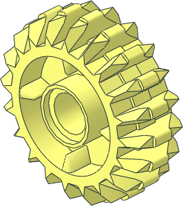 Technic Gear 20 Tooth Double Bevel with Clutch on Both Sides