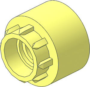 Technic Transmission Driving Ring Extension with Eight Clutch Teeth