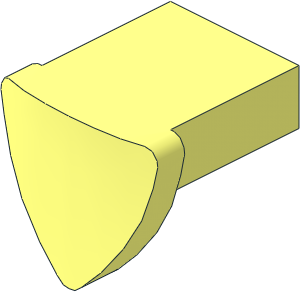 Tile  1 x  1 with Curved Triangle