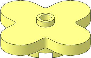 Plant Flower  4 x  4 with  4 Rounded Petals