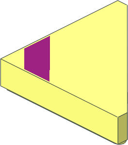 Tile  2 x  2 Triangular with Magenta Diagonal Stripe Pattern