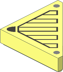 Tile  2 x  2 Triangular with Metallic Silver Dots and Metallic Dark Grey Lines Pattern