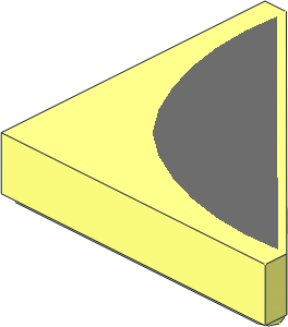 Tile  2 x  2 Triangular with Dark Bluish Grey Curve Pattern