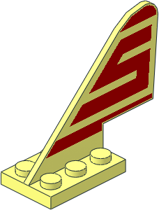 Tail  2 x  5 x  3.667 Plane with Sterling Airways Logo Pattern