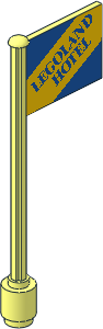 Flag on Flagpole Type 5 with Legoland Hotel Sticker