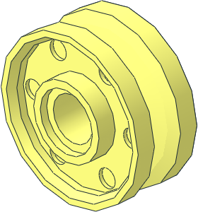 Wheel Rim  8 x 18 with Deep Centre Groove, Deep Spokes and Peghole