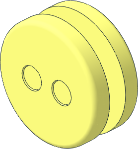 ~Minifig Head Round  1.8 x  1.8 Biscuit