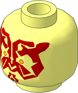 Minifig Head with SW Darth Maul Pattern