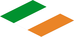 Sticker  2.4 x  3 with Ireland Flag