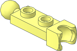 Plate  1 x  2 with Socket Joint-8 with Friction and Ball Joint-8