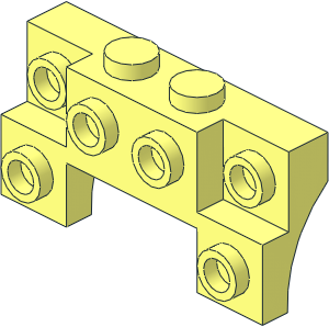 Bracket  2 x  4 x  0.667 with Front Studs and Deep Arches