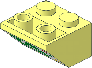 Slope Brick 45  2 x  2 Inverted with Computer Screen with Right Side Buttons Pattern