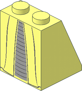 Slope Brick 65  2 x  2 x  2 with Inset Skirt HP Narcissa Malfoy Pattern