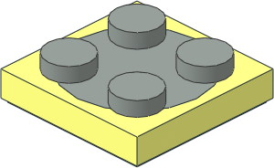 Turntable  2 x  2 Plate with Light Grey Top