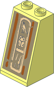 Slope Brick 75  2 x  2 x  3 with Hieroglyphs Type 2 Sticker