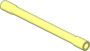 Technic Pneumatic Tube  7L with End Bulges