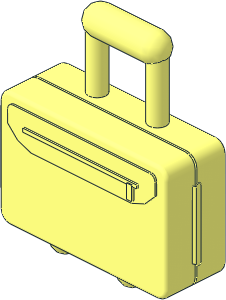 Minifig Suitcase with Long Handle (Closed)